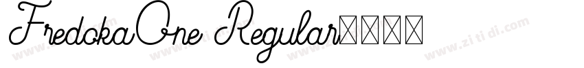FredokaOne Regular字体转换